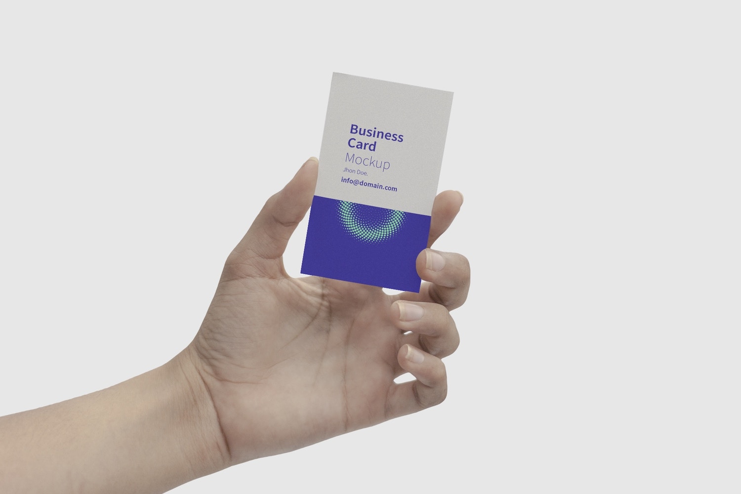 Free Business Card Hand Mockup
