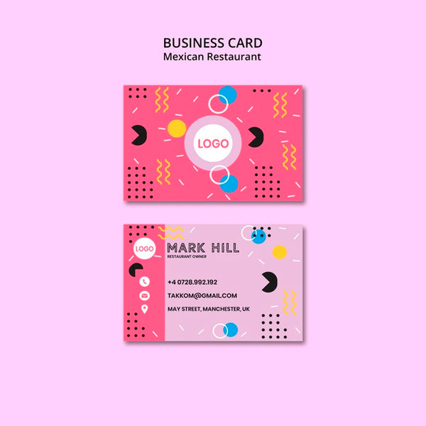 Free Business Card Mexican Food Psd