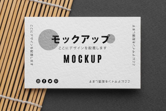 Free Business Card Mock-Up Composition Psd