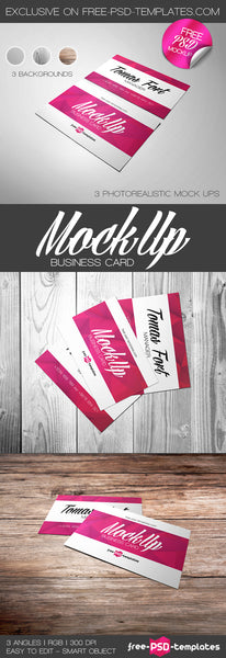 Free Business Card Mock-Up In Psd