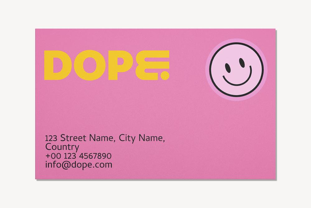 Free Business Card Mockup, Colorful, Funky Design Psd