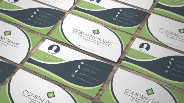 Free Business Card Mockup In Eco Style Psd