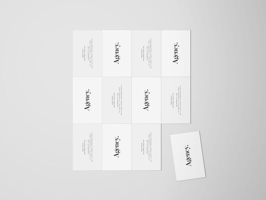 Free Business Card Mockup Top View
