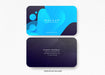 Free Business Card Mockup With Liquid Design Psd
