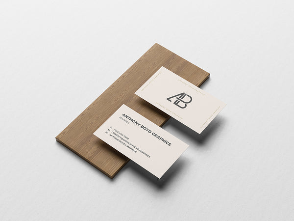 Free Business Card On Board Mockup