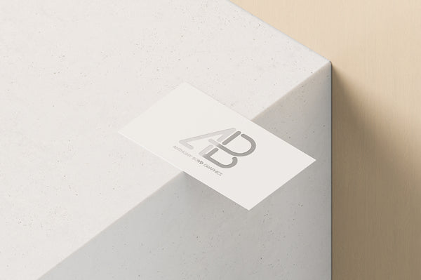 Free Business Card With Cutout Mockup