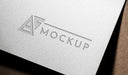 Free Business Mock-Up Card On Coarse Paper Psd