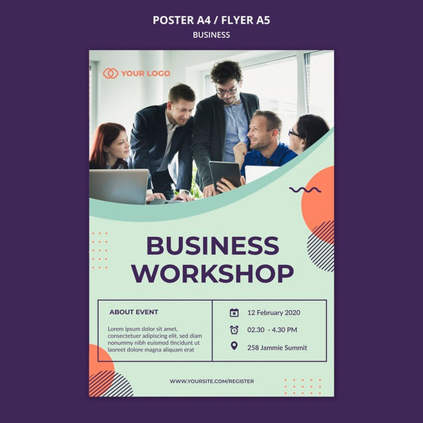 Free Business Workshop Concept Poster Psd