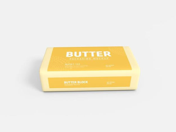 Free Butter Block Bar Packaging Mockup Psd