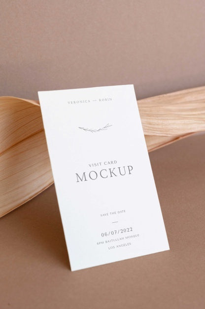 Free Camel And Nude Visits Card Mockup Psd