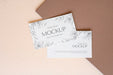 Free Camel And Nude Visits Card Mockup Psd