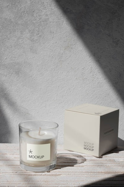 Free Candle Packaging Design Mockup Psd