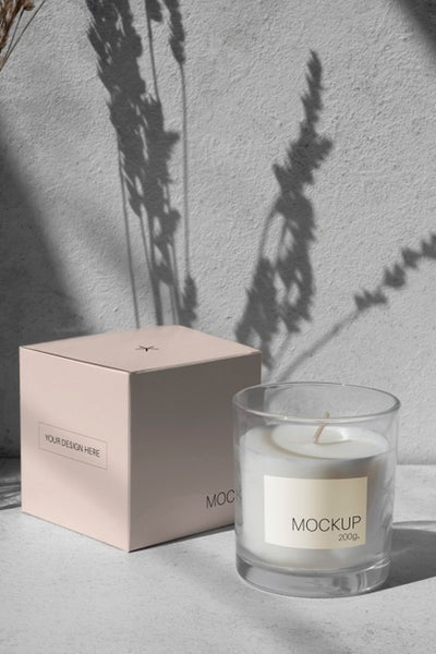 Free Candle Packaging Design Mockup Psd