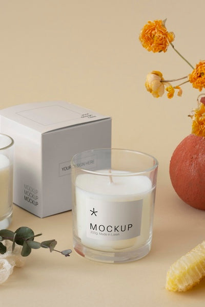 Free Candle Packaging Design Mockup Psd