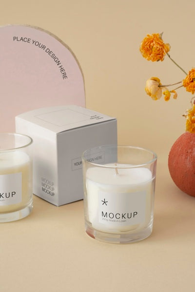 Free Candle Packaging Design Mockup Psd