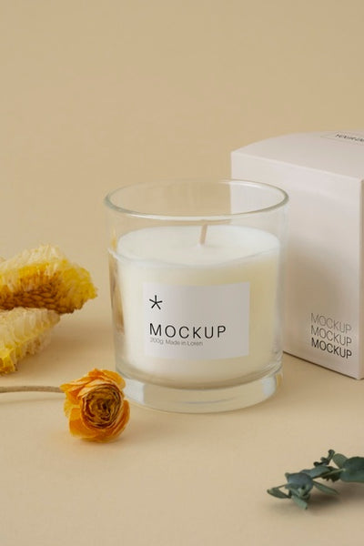 Free Candle Packaging Design Mockup Psd