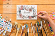 Free Canvas Mockup With Paint Materials Psd