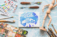 Free Canvas Mockup With Paint Materials Psd