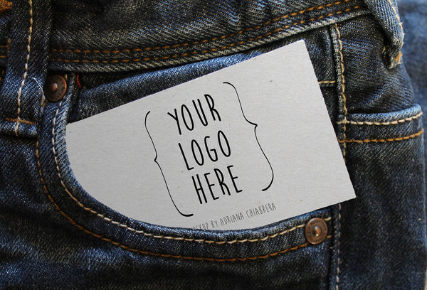 Free Card On Jeans Mockup