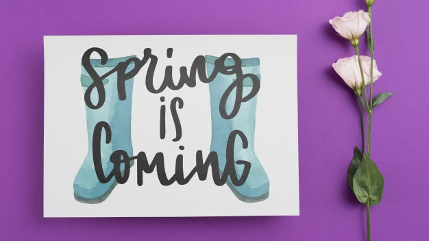 Free Card Template For Spring With Flowers Psd – DreamBundles