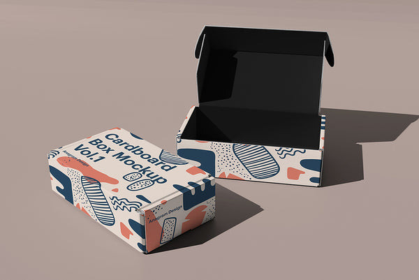 Free Cardboard Box Mockup