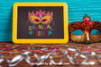 Free Carnival Mockup With Leaning Slate Psd