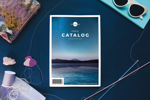 Free Catalog Title Mockup Psd 2018