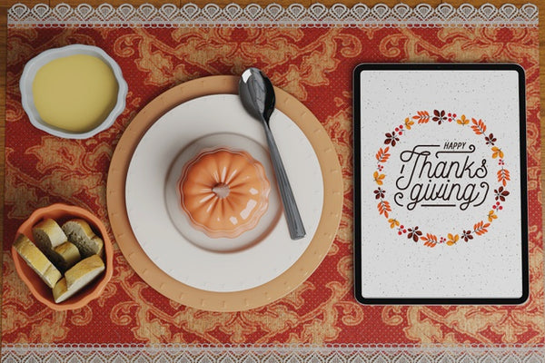 Free Celebration Of Thanksgiving Day Mock-Up Psd