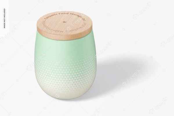 Free Ceramic Food Storage Jar Mockup Psd