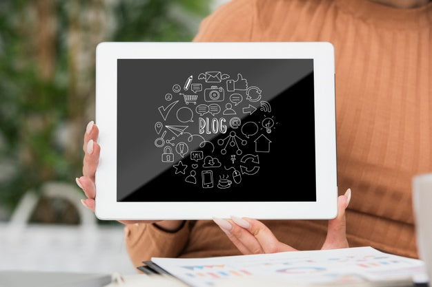 Free Chalkboard With Blog Message Psd