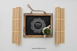 Free Chalkboard With Yoga Drawing Psd