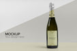 Free Champagne Bottle Mock-Up With Shadow Psd