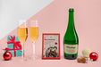 Free Champagne Bottle With Mock-Up Psd