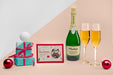 Free Champagne Bottle With Mock-Up Psd