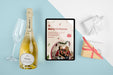 Free Champagne Bottle With Mock-Up Psd