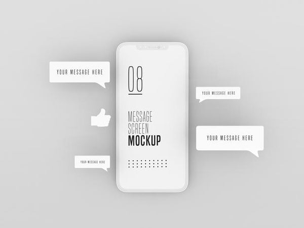 Free Chat Messaging Conversation On Mobile Phone Mockup Psd