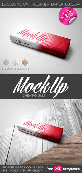 Free Chewing Gum Mock-Up In Psd