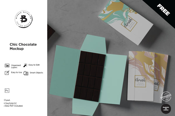 Free Chic Chocolate Mockup