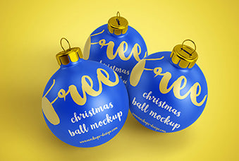 Free Christmas Ball Mockups