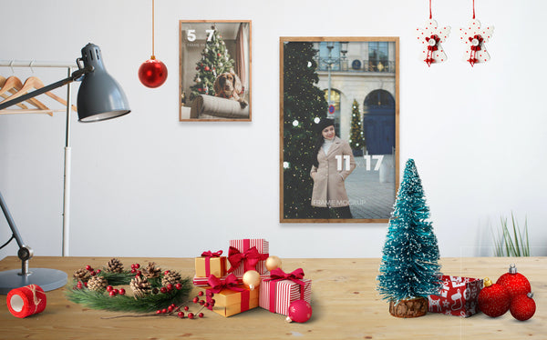 Free Christmas Frames Kit Scene Mockup