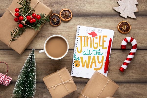 Free Christmas Gifts And Cup Of Coffee On A Table Psd