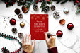 Free Christmas Holiday Greeting Design Mockup Psd