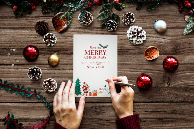 Free Christmas Holiday Greeting Design Mockup Psd
