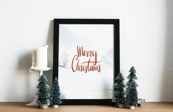 Free Christmas Holiday Greeting Design Mockup Psd