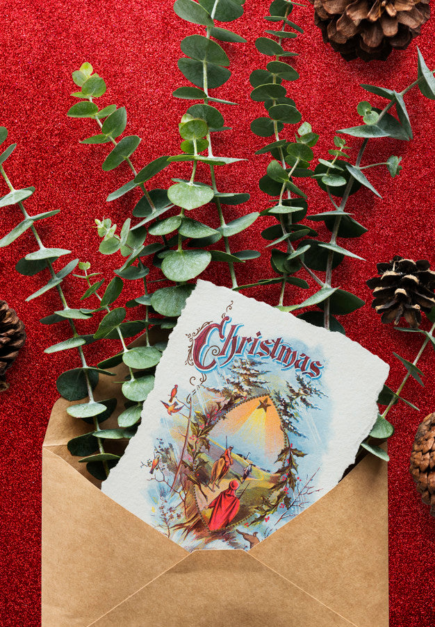 Free Christmas Holiday Greeting Design Mockup Psd
