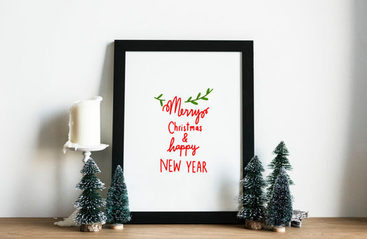 Free Christmas Holiday Greeting Design Mockup Psd