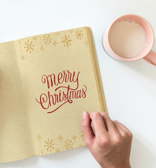 Free Christmas Holiday Greeting Design Mockup