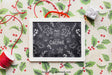 Free Christmas Mockup With Chalkboard Psd