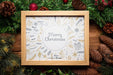 Free Christmas Pine Decor With Frame Mock-Up Psd