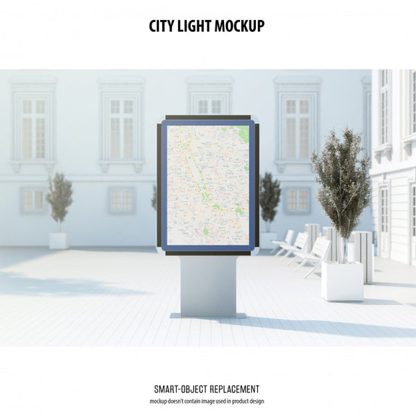 Free City Light Mockup Psd